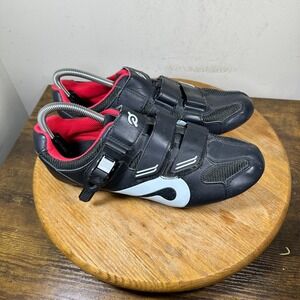 Peloton Men Cycling Shoes Black Red Look Delta Cleats Size EU 42 Indoor Biking